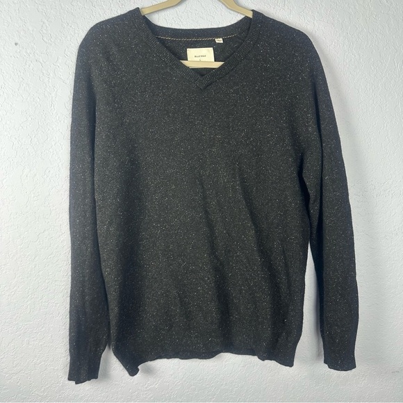 Billy Reid Birdseye Wool Linen Blend Lightweight V-neck Sweater Size Large - Picture 1 of 6